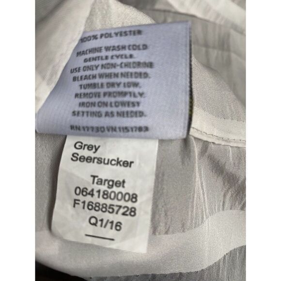 Threshold Blocked Striped Shower Curtain - Picture 4 of 7